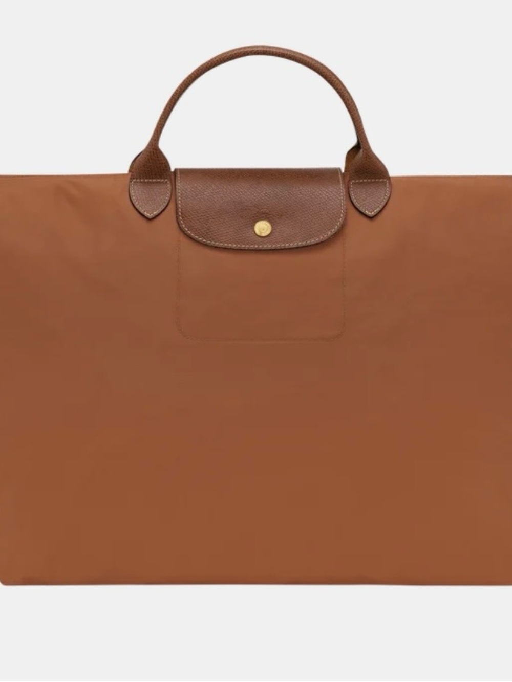 Longchamp Large Foldable Travel Tote in Cognac Brown Le Pliage XL